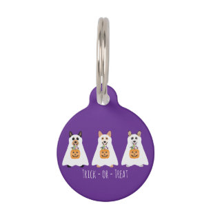 Trick or Treat Corgi Ghost Hunde Halloween Haustiermarke
