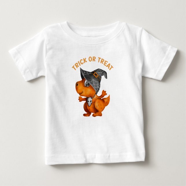 Trick or Treat cute dinosaur Baby T-shirt (Vorderseite)