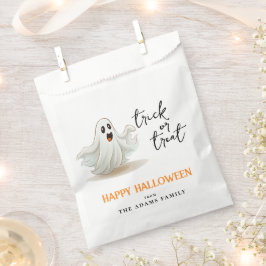 Trick or Treat Ghost Familienname Happy Halloween Geschenktütchen