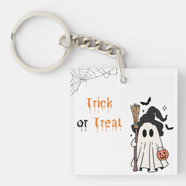 Trick or Treat Ghost Keychain Schlüsselanhänger (Vorderseite)