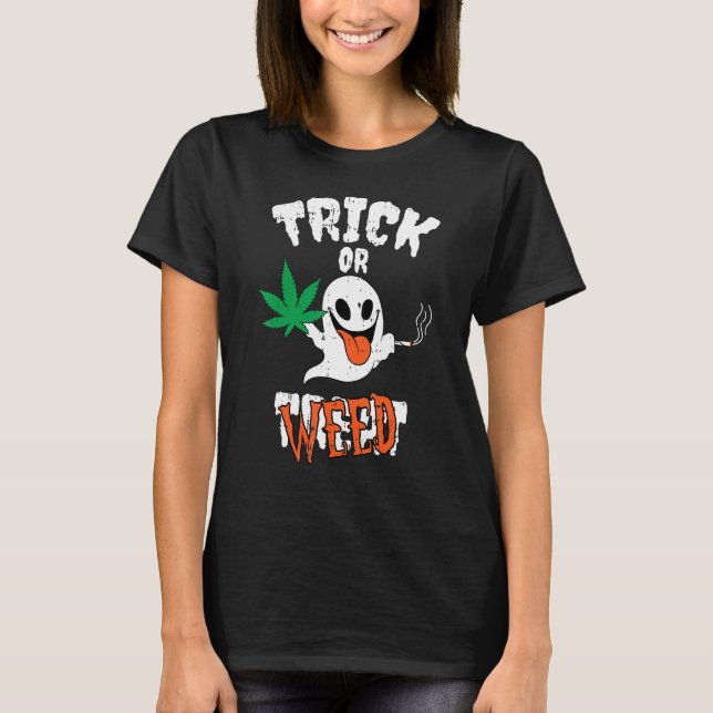 Trick or Treat Ghost Weed gemeinsame Kostüme Easy  T-Shirt (Vorderseite)