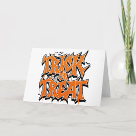 Trick Or Treat Graffiti Karte