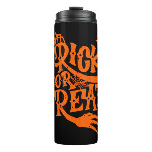 Trick or Treat Grunge Halloween Design Thermosbecher