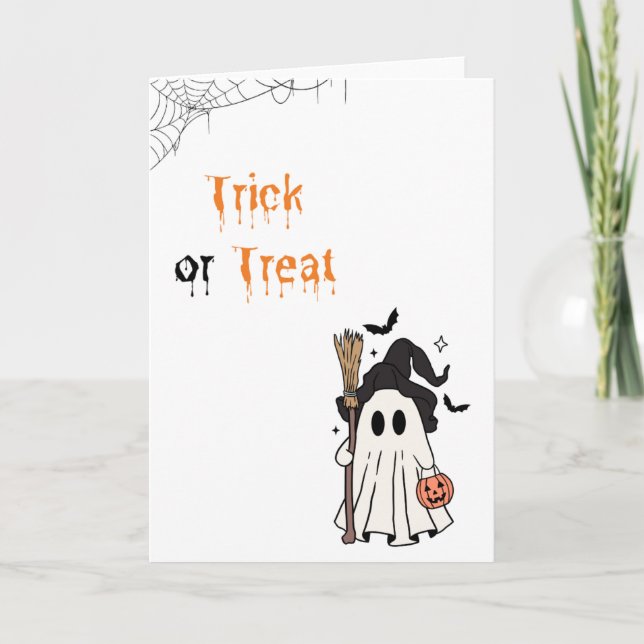 Trick or Treat Halloween Card Karte (Vorderseite)