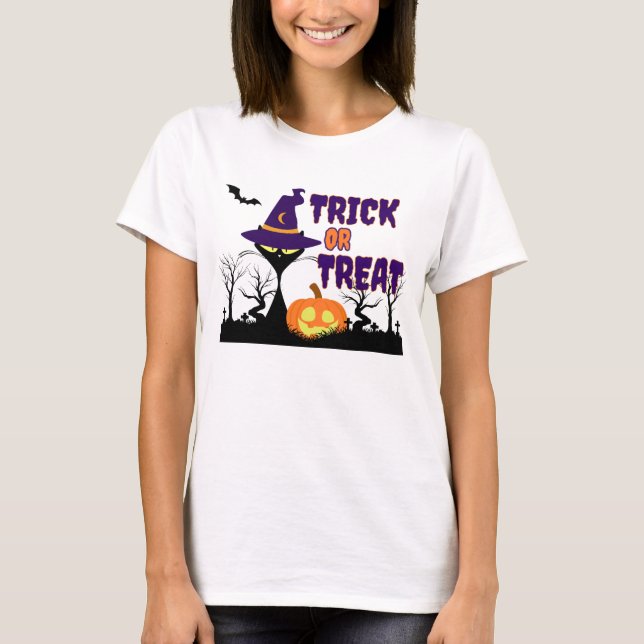 Trick or Treat - Halloween Cat - Woman's T-Shirt (Vorderseite)