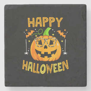 Trick or Treat Halloween Funny Pumpkin Happy Hallo Steinuntersetzer