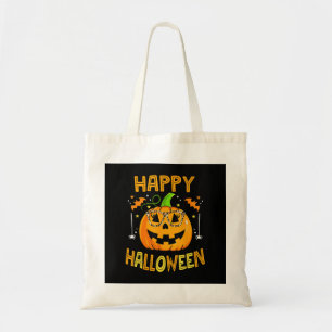 Trick or Treat Halloween Funny Pumpkin Happy Hallo Tragetasche