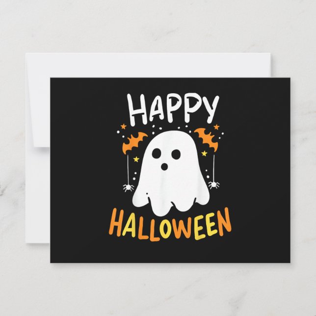 Trick or Treat Halloween Ghost Dankeskarte (Vorderseite)