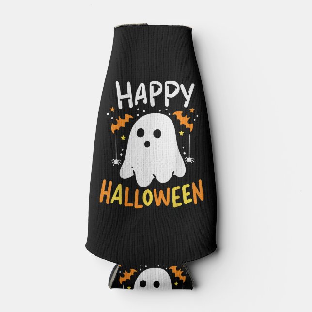 Trick or Treat Halloween Ghost Flaschenkühler (Vorderseite)