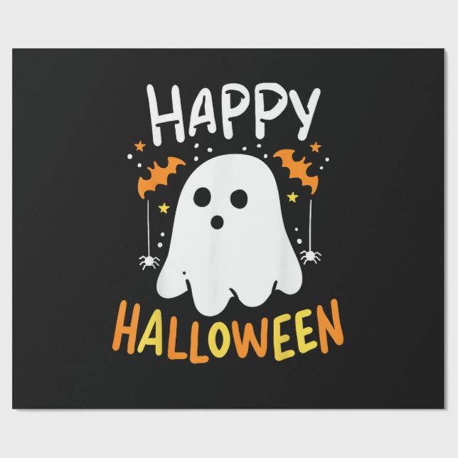 Trick or Treat Halloween Ghost Geschenkpapier (Flach)