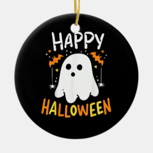 Trick or Treat Halloween Ghost Keramik Ornament