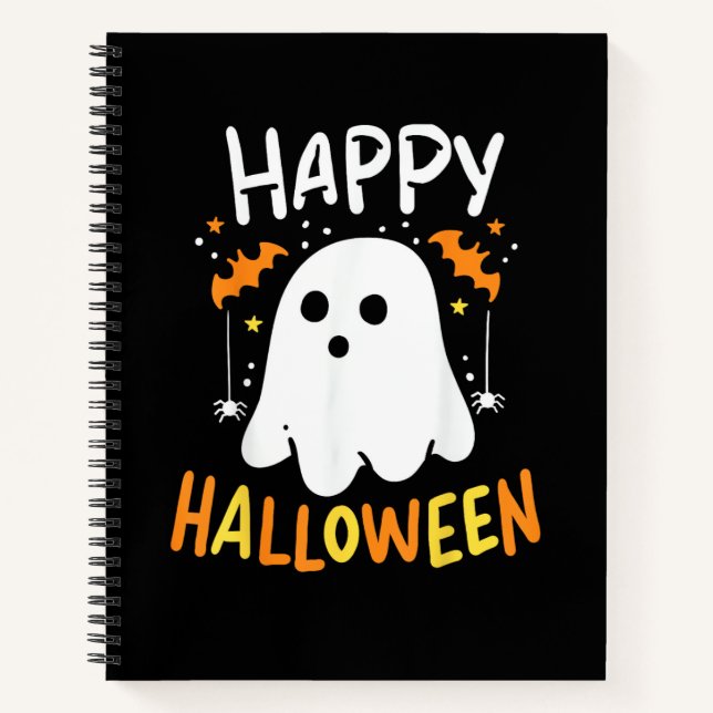 Trick or Treat Halloween Ghost Notizbuch (Vorderseite)