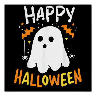 Trick or Treat Halloween Ghost Poster