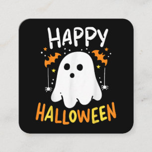 Trick or Treat Halloween Ghost Quadratische Visitenkarte