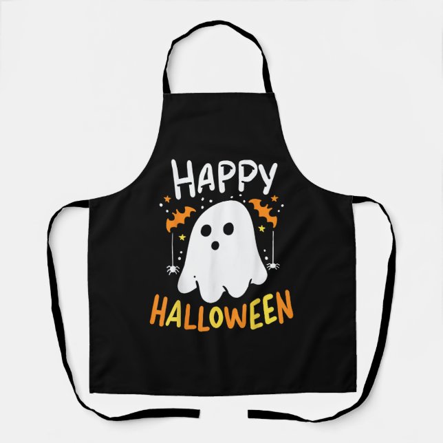 Trick or Treat Halloween Ghost Schürze (Vorderseite)