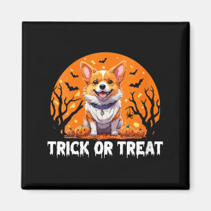 Trick-or-Treat-Halloween-Hund V-Ausschnitt Damen Magnet