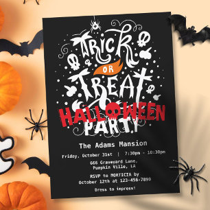 Trick or Treat Halloween-Party Einladung