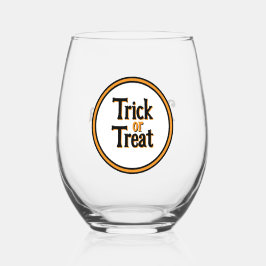 Trick or Treat Halloween Personalized Party Favor Weinglas Ohne Stiel