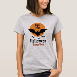 Trick or Treat Halloween Scary Night Bat T-Shirt
