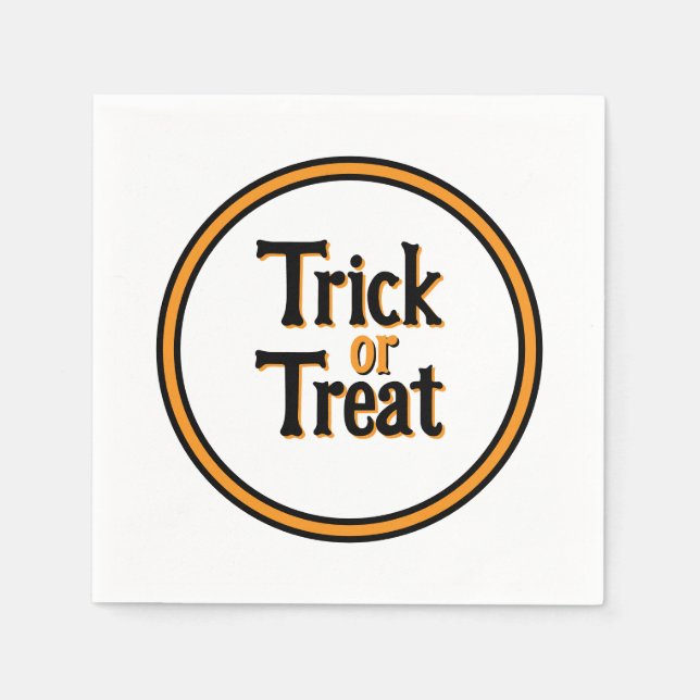 Trick or Treat Halloween Serviette (Vorderseite)