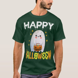 Trick or Treat Halloween Shirt Ghost Pumpkin Happy