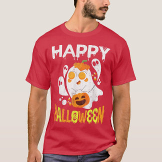 Trick or Treat Halloween Shirt Ghost Pumpkin Happy