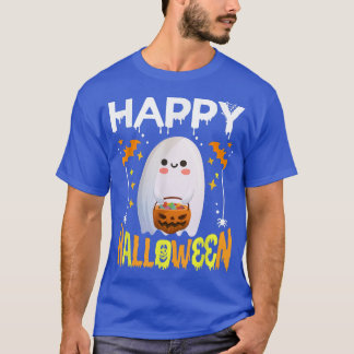 Trick or Treat Halloween Shirt Ghost Pumpkin Happy