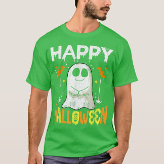 Trick or Treat Halloween Shirt Ghost Pumpkin Happy