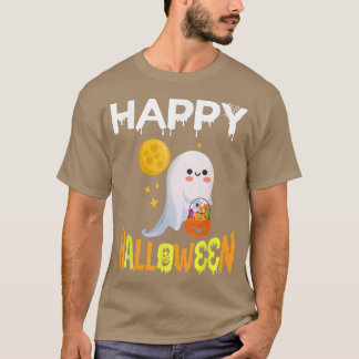 Trick or Treat Halloween Shirt Ghost Pumpkin Happy