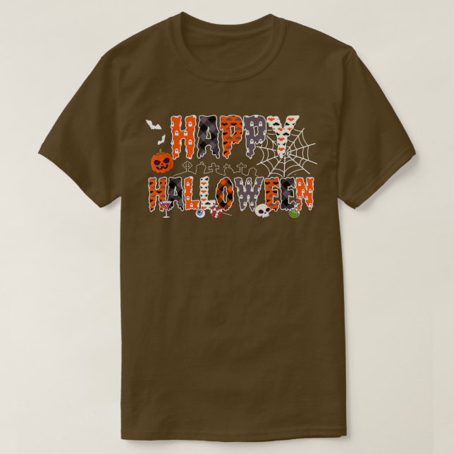 Trick or Treat Halloween Shirt Pumpkin Happy Hallo (Design vorne)