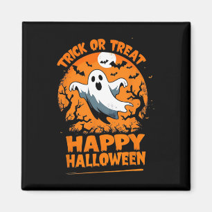 Trick or Treat Happy Halloween Ghost Kostüm Spaß Magnet