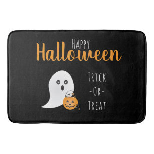 Trick or Treat Happy Halloween Ghost Spooky Badematte