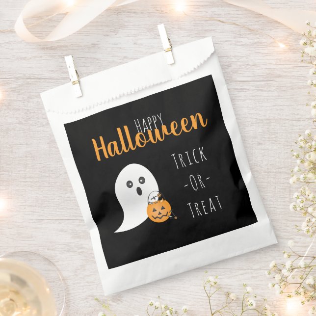 Trick or Treat Happy Halloween Ghost Spooky Geschenktütchen (Ausgeschnitten)