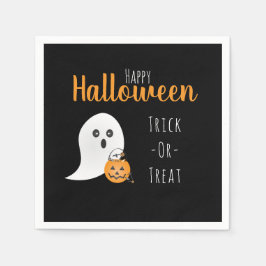 Trick or Treat Happy Halloween Ghost Spooky Serviette