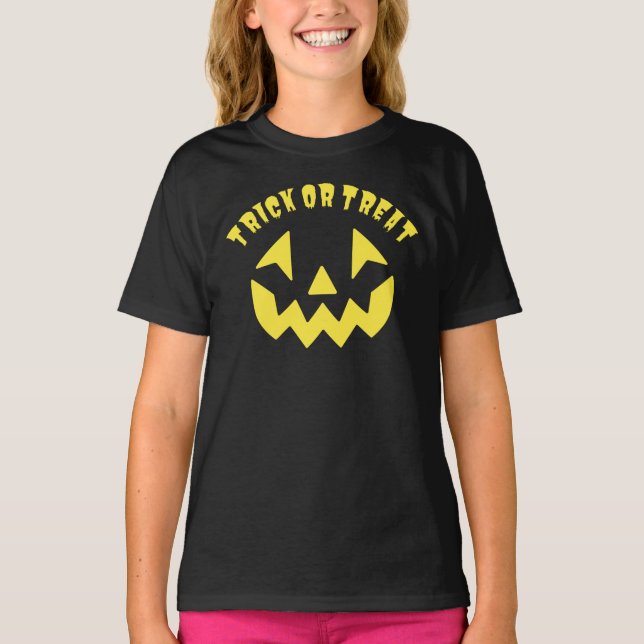 Trick or Treat Jack O'Lantern Halloween T - Shirt (Vorderseite)
