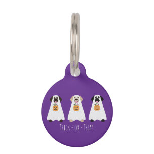 Trick or Treat Labrador Retriever Ghost Hunde Haustiermarke