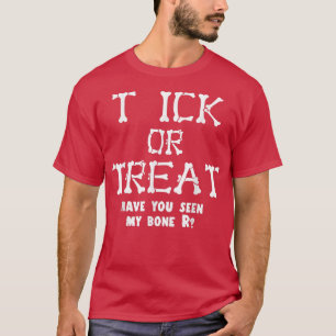 Trick or Treat Lazy Halloween Kostüm Funny Bone S T-Shirt