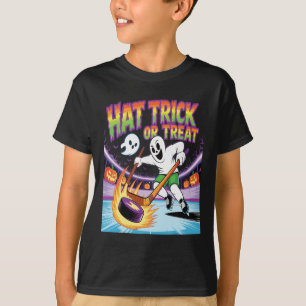 Trick or Treat Lustiger Eishockey-Geist Halloween T-Shirt