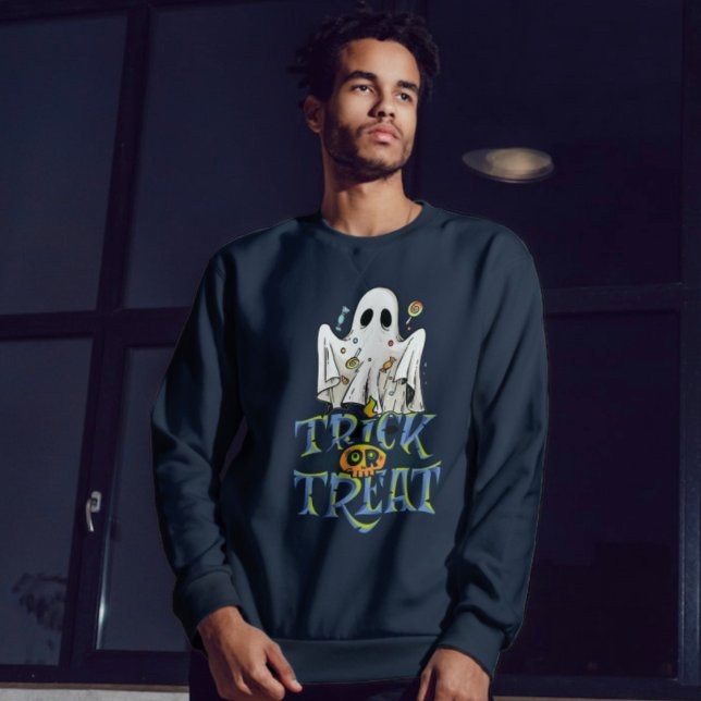 Trick or Treat Men Halloween Sweatshirt (Von Creator hochgeladen)