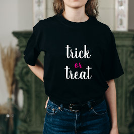 Trick or Treat Modern Script Women's Halloween Tri-Blend Shirt