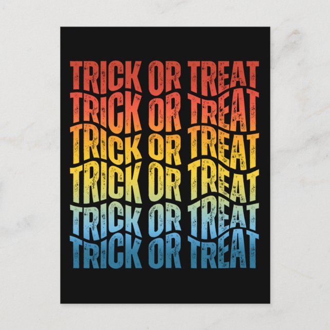 TRICK OR TREAT POSTKARTE (Vorderseite)