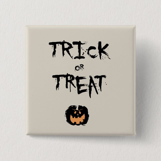 Trick or treat pumpkin button (Vorderseite)