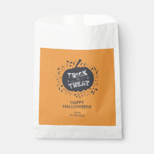 Trick or Treat Pumpkin Halloween Gefälligkeitsags Geschenktütchen
