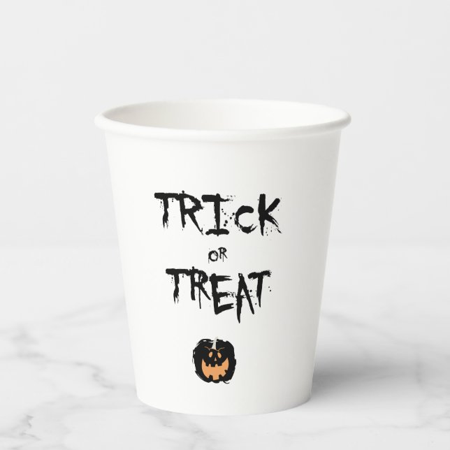 Trick or treat pumpkin pappbecher (Vorderseite)