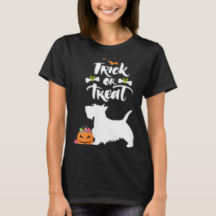 Trick-or-Treat-Scottie Schottischer Terrier Hund D T-Shirt