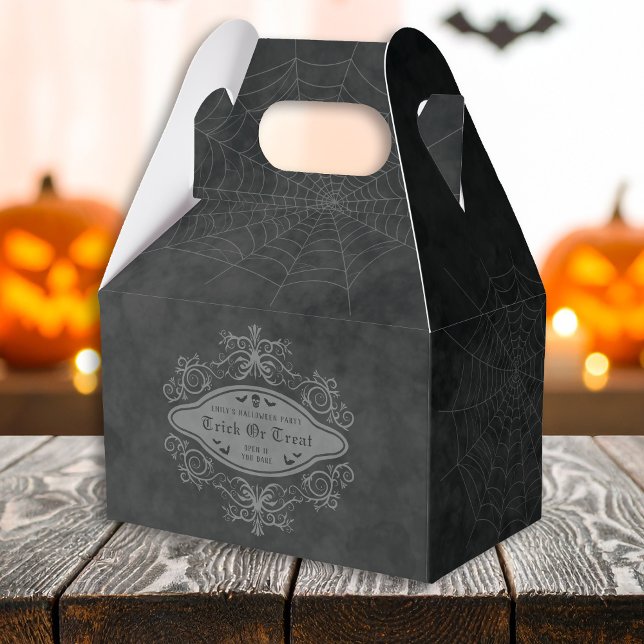 Trick or Treat Spider Web Dunkle Gothic Halloween Geschenkschachtel (Von Creator hochgeladen)