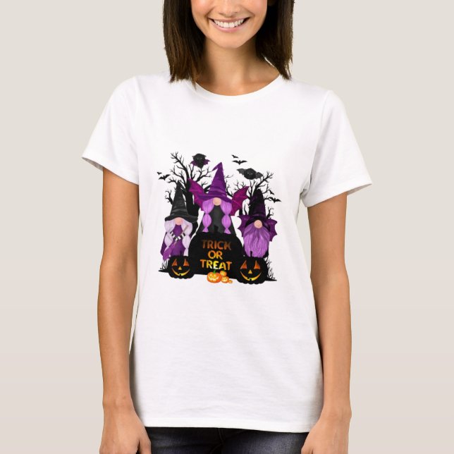 Trick or Treat Spooky Gnomes T-Shirt (Vorderseite)