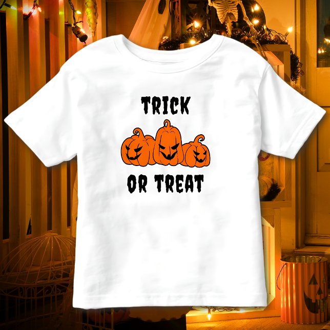 Trick or Treat Spooky Pumpkins Halloween Kleinkind T-shirt (Von Creator hochgeladen)