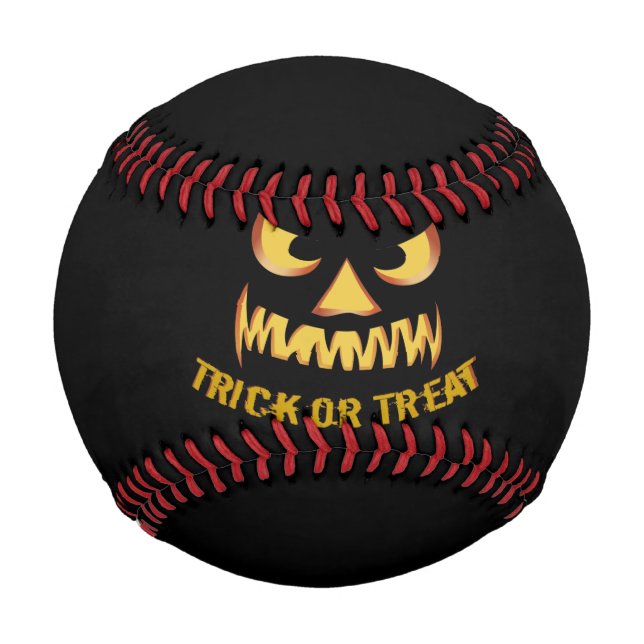 Trick or Treat with Pumpkin Face Baseball (Rückseite)