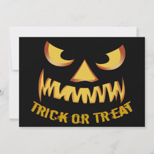 Trick or Treat with Pumpkin Face Einladung